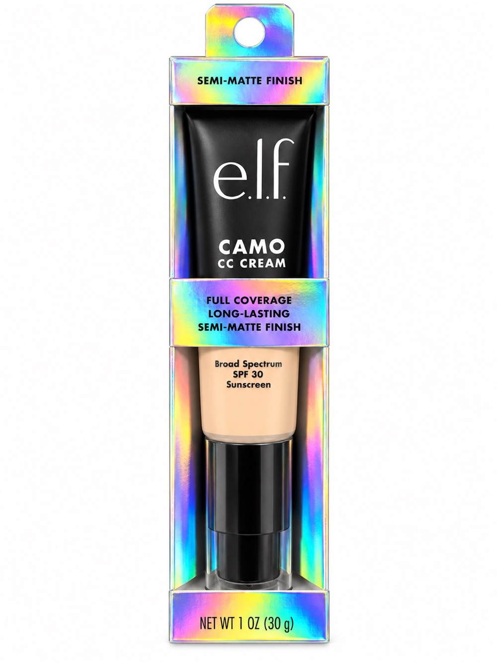 E.L.F Camo CC Cream Semi-Matte Finish Full Coverage Medium 370 N